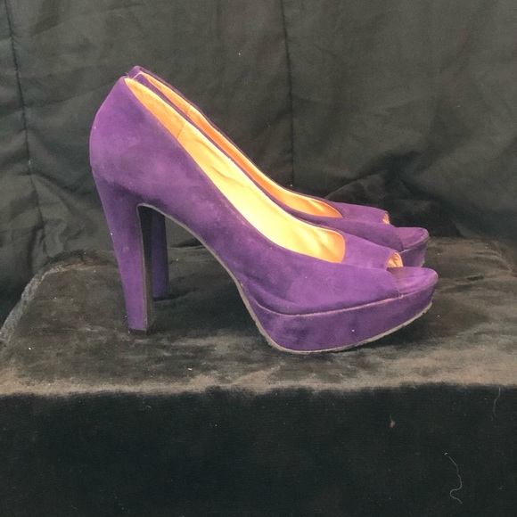 Candie’s, Purple, Peep Toe, Pumps - Picture 4 of 7
